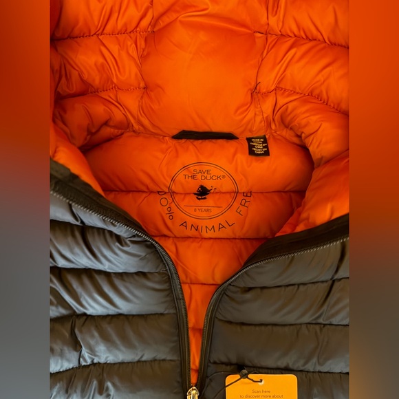 NWT Save The Duck Kids Boys Dony Puffer Jacket Black Size 8 - Picture 7 of 15